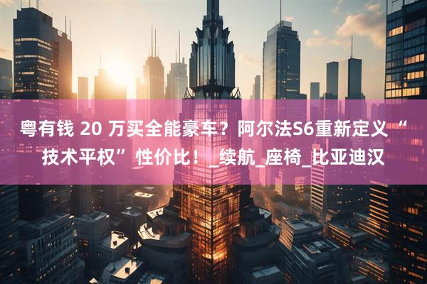 粤有钱 20 万买全能豪车？阿尔法S6重新定义 “技术平权” 性价比！_续航_座椅_比亚迪汉