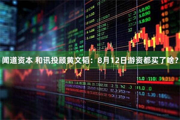 闻道资本 和讯投顾黄文韬：8月12日游资都买了啥？