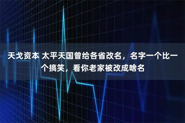 天戈资本 太平天国曾给各省改名，名字一个比一个搞笑，看你老家被改成啥名